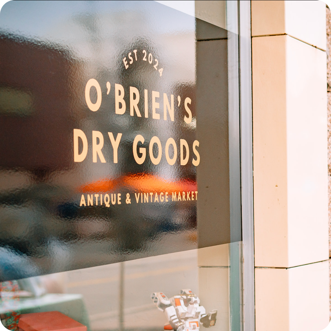 Storefront window displaying 